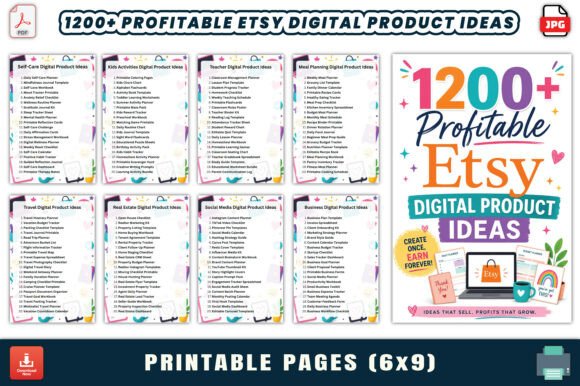 Download 1200+ Profitable Etsy Digital Product - Etsy Collection