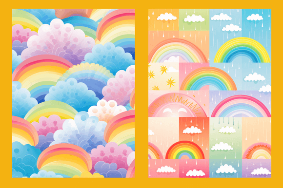Download Summer Rainbow Patterns - Rain Collection