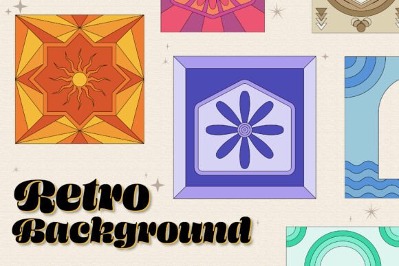 Download 20 Retro Background Assets - Retro background Collection