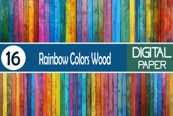 Download Rainbow Colors Wood - Rain Collection