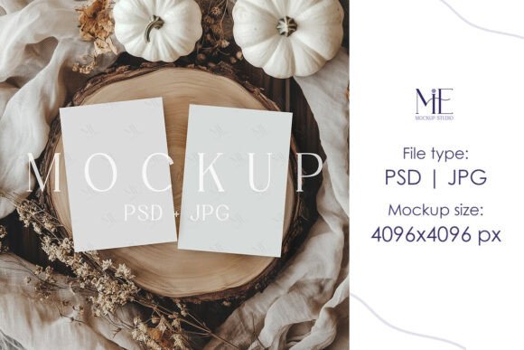 Download Fall Invitation Cards Mockup 5x7 Invite - Fall invitation Collection
