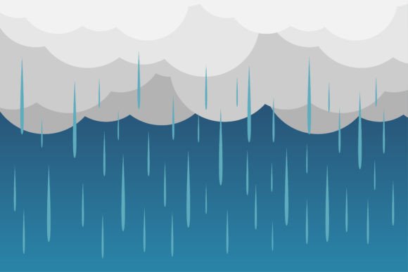 Download Overcast Clouds and Rain Vector - Rain Collection