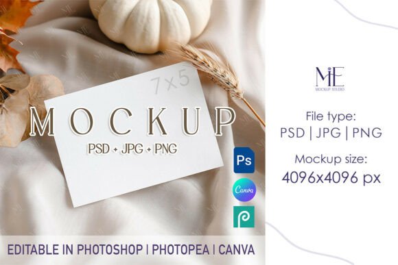 Download 5x7 Fall Invitation Mockup Autumn Greet - Fall invitation Collection