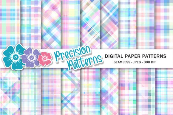 Download Rainbow Pastel Plaid Pattern - Rain Collection
