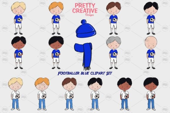 Download Football Kit Blue &amp; White Clipart - Premium Bundle