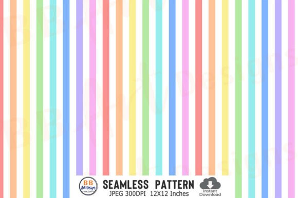 Download Colorful Rainbow Stripe Seamless Pattern - Rain Collection