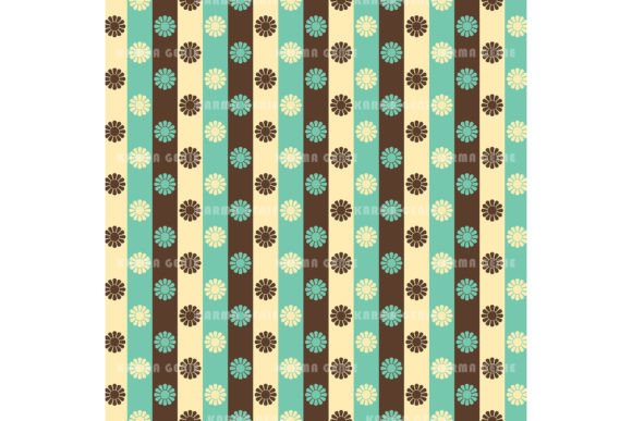 Download 70s Stripes &amp; Flowers Retro Background - Retro background Collection
