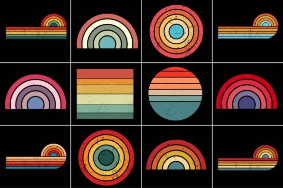 Download Sunset Retro Background - Retro background Collection