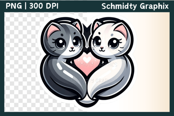 Download Cute Cat Heart Love Sublimation PNG - Love sublimation png Collection