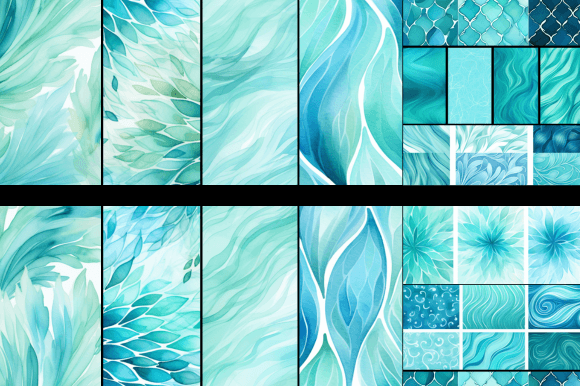 Download Turquoise Blue Patterns - Premium Bundle