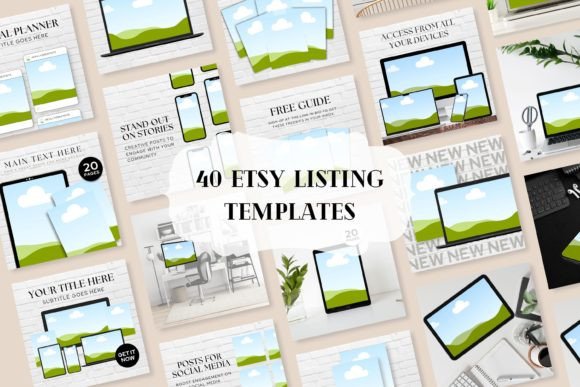 Download Etsy Listing Template Black and White - Etsy Collection