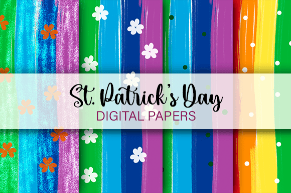 Download St Patricks Day Rainbow Patterns - Rain Collection