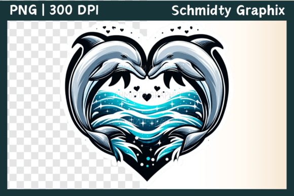 Download Cute Dolphin Heart Love Sublimation PNG - Love sublimation png Collection
