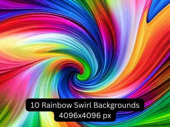 Download Rainbow Colors Swirl Background - Rain Collection