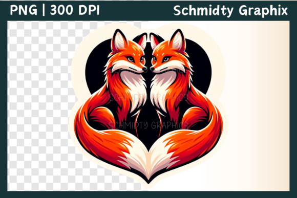 Download Fox Couple Heart Love Sublimation PNG - Love sublimation png Collection