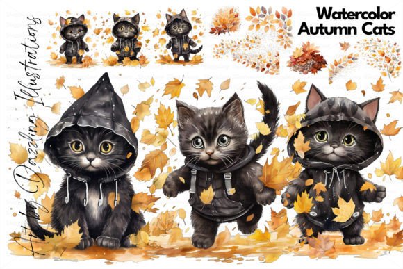 Download Cute Baby Cats in Autumn | Rain Kittens - Rain Collection