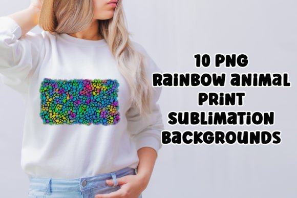 Download Rainbow Animal Print Background, Sublim. - Rain Collection