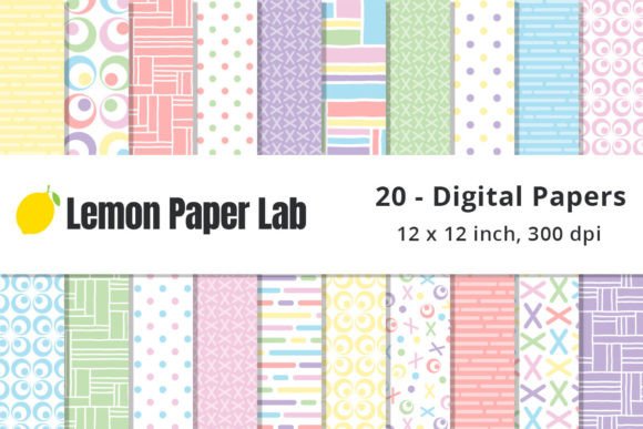 Download Pastel Rainbow Digital Scrapbook Paper - Rain Collection