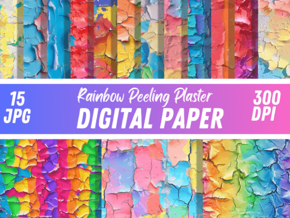 Download Rainbow Peeling Plasters Backgrounds - Rain Collection